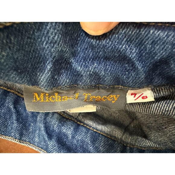 Michael Tracey Women's Blue Denim High Waisted Pleated Midi Skirt Size 7/8 - Picture 2 of 3